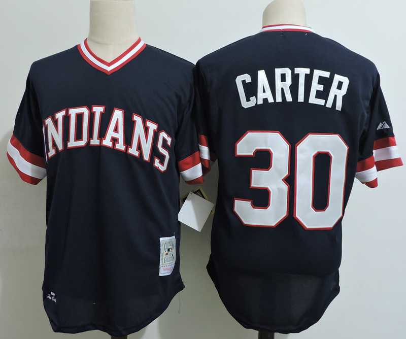 Cleveland Indians #30 Carter Mitchell And Ness Navy Blue 1976 Turn Back The Clock Stitched MLB Jersey,We sell and wholesale Cleveland Indians #30 Carter Mitchell And Ness Navy Blue 1976 Turn Back The Clock Stitched MLB Jersey on line form chian!